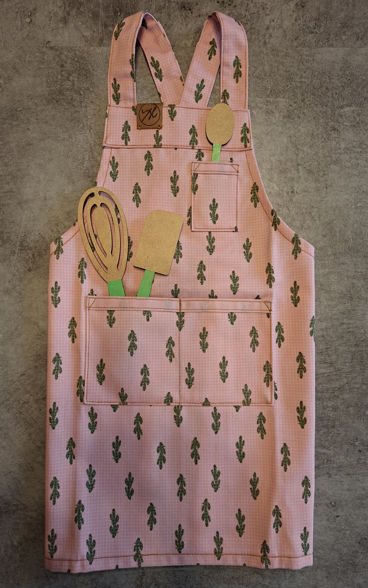 Avental Infantil Cacto Rosa P - Imagem 2
