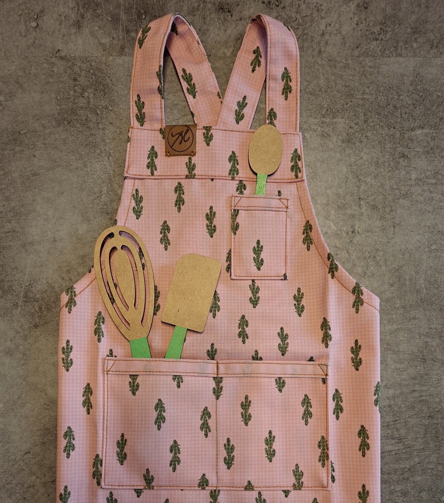 Avental Infantil Cacto Rosa P
