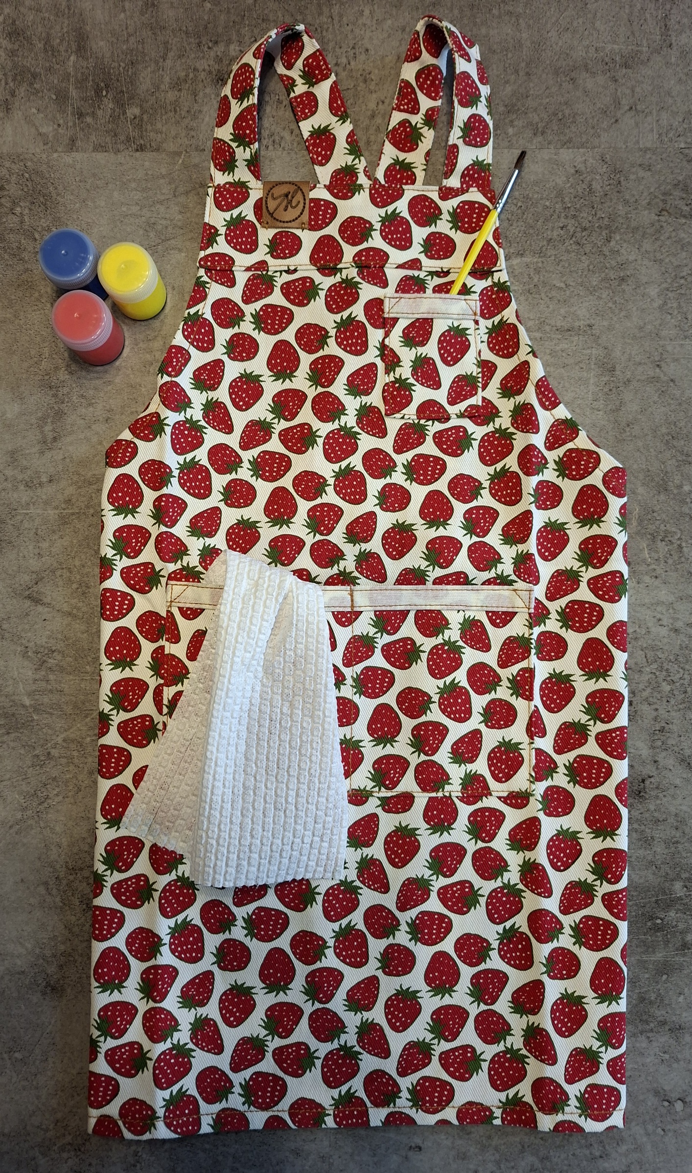 Avental Infantil Morangos M - Imagem 2