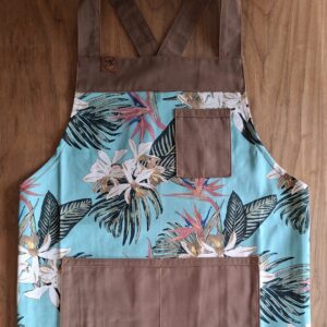 Avental Adulto estrelícia Azul/Marrom M